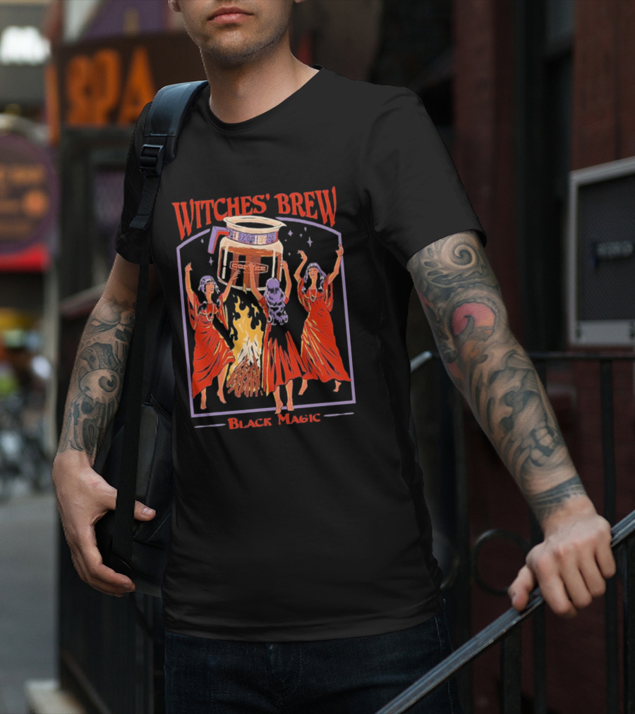 Witches’ Brew Black Magic Ritual Dance Around Cauldron T-Shirt