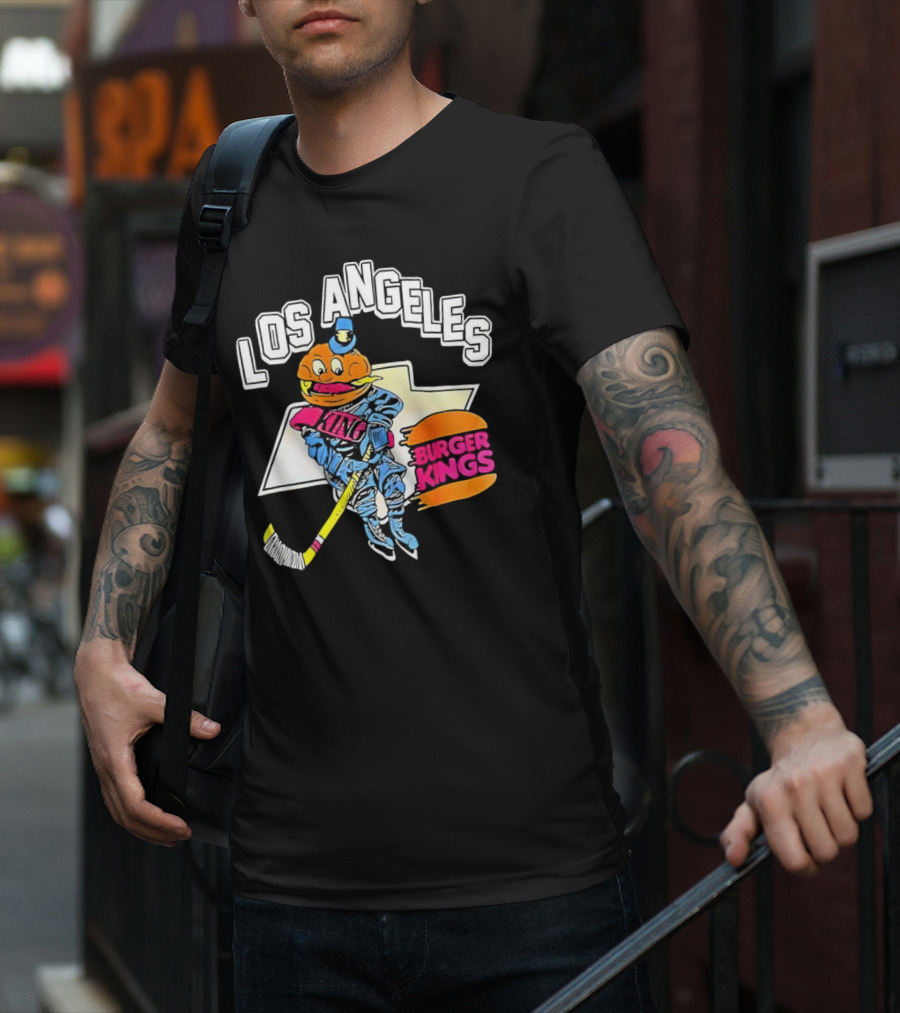 Los Angeles Burger Kings Hockey Comic Mascot T-Shirt