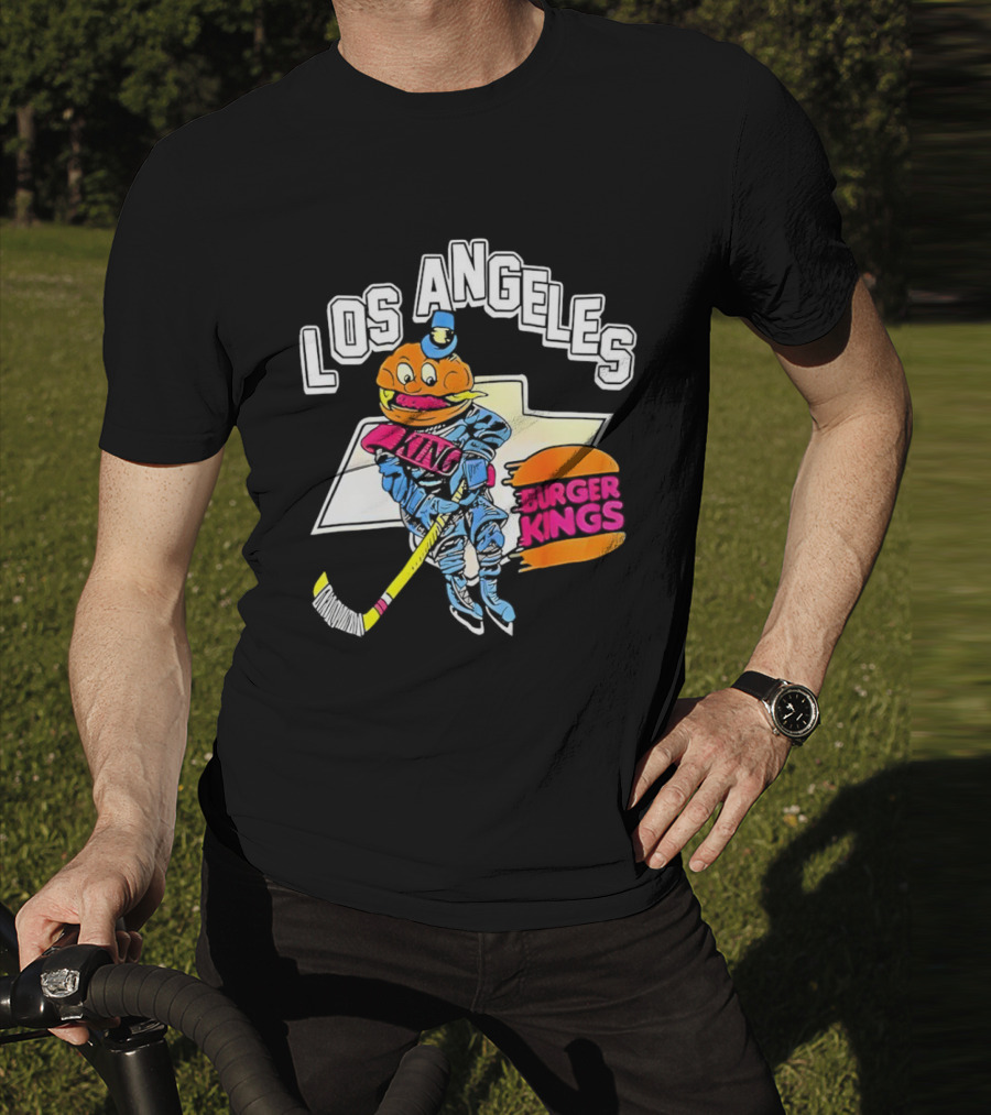 Los Angeles Burger Kings Hockey Comic Mascot T-Shirt