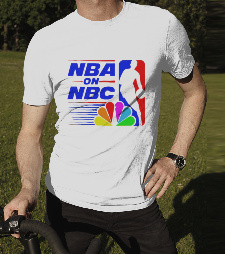 NBA On NBC Basketball Silhouette With Peacock T-Shirt