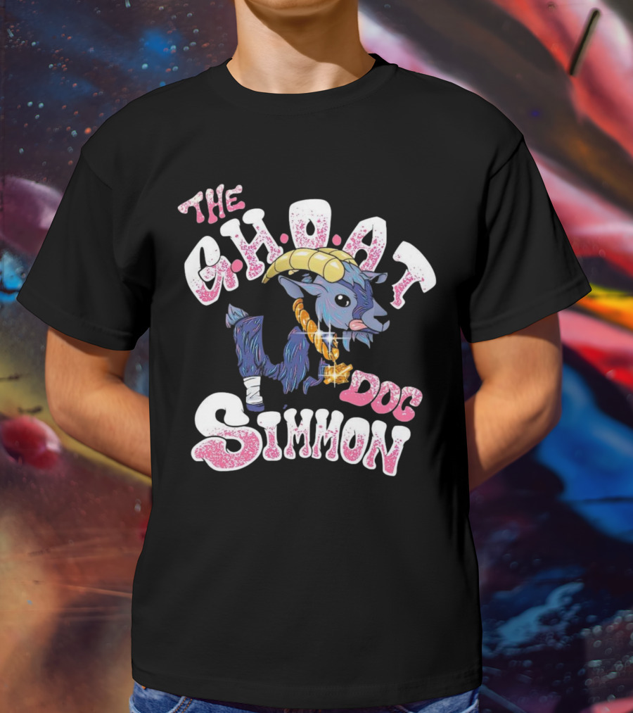The Ghoat Dog Simmon Goat Cartoon With Gold Chain T-Shirt