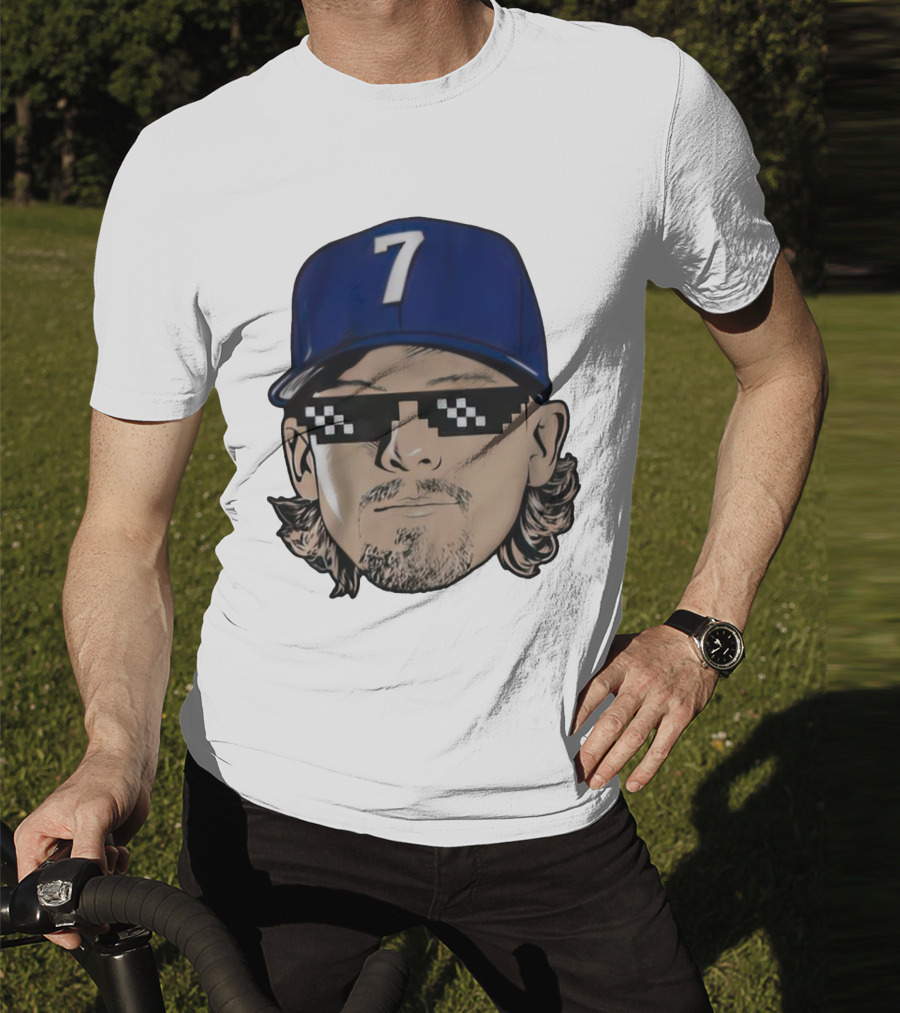 Bobby Witt Jr. Deal With It Kansas City Royals Pixelated Glasses Cap Number 7 T-Shirt