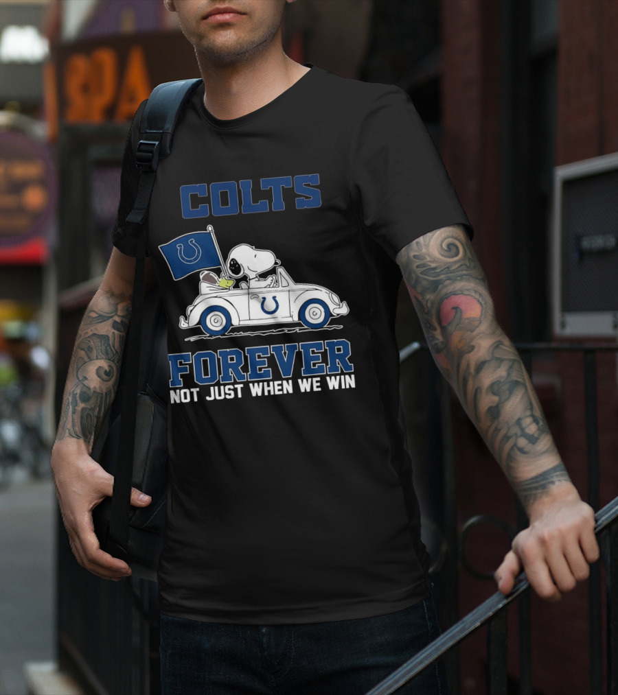Snoopy Colts Forever Not Just When We Win Indianapolis T-Shirt