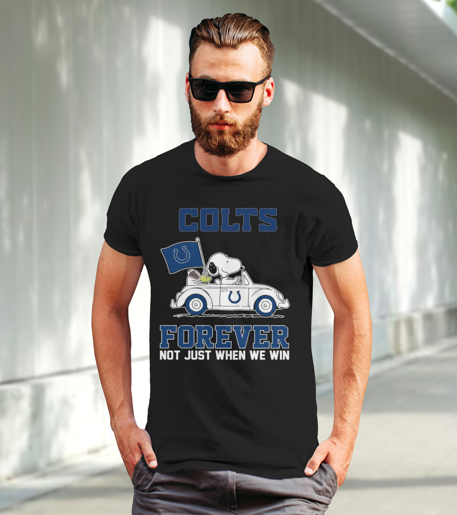 Snoopy Colts Forever Not Just When We Win Indianapolis T-Shirt