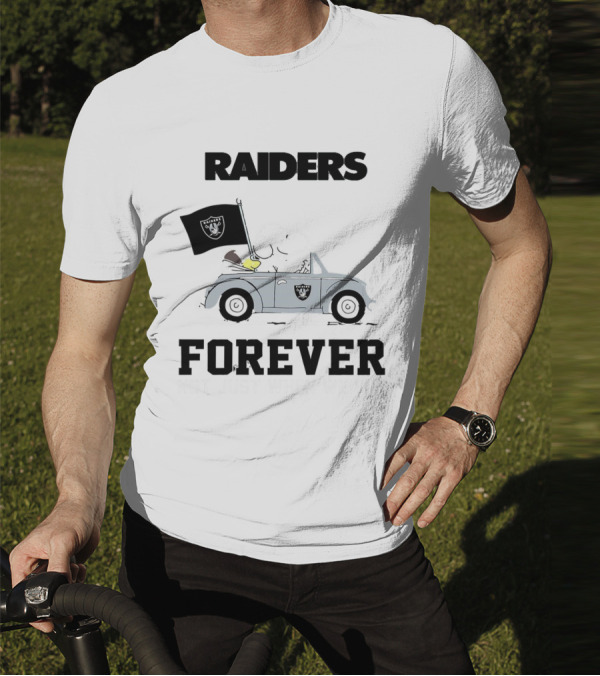 Raiders Forever Not Just When We Win Snoopy Woodstock Car T-Shirt