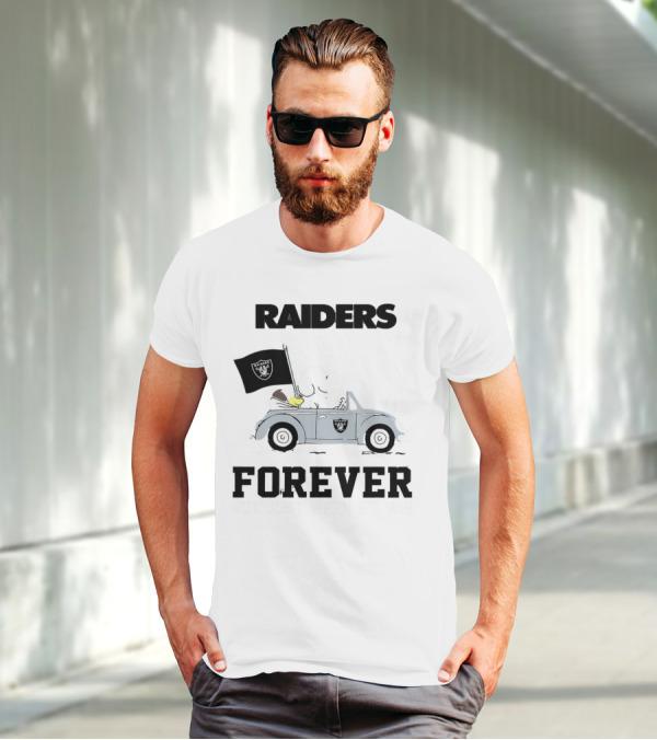 Raiders Forever Not Just When We Win Snoopy Woodstock Car T-Shirt