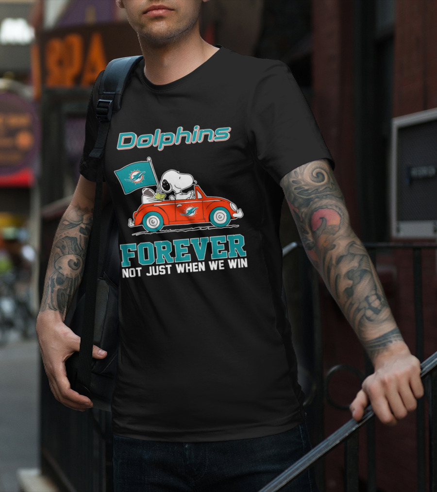 Dolphins Snoopy Forever Not Just When We Win T-Shirt