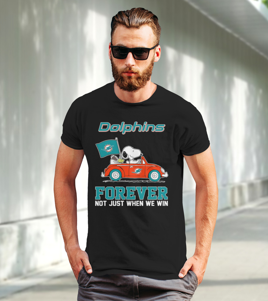 Dolphins Snoopy Forever Not Just When We Win T-Shirt