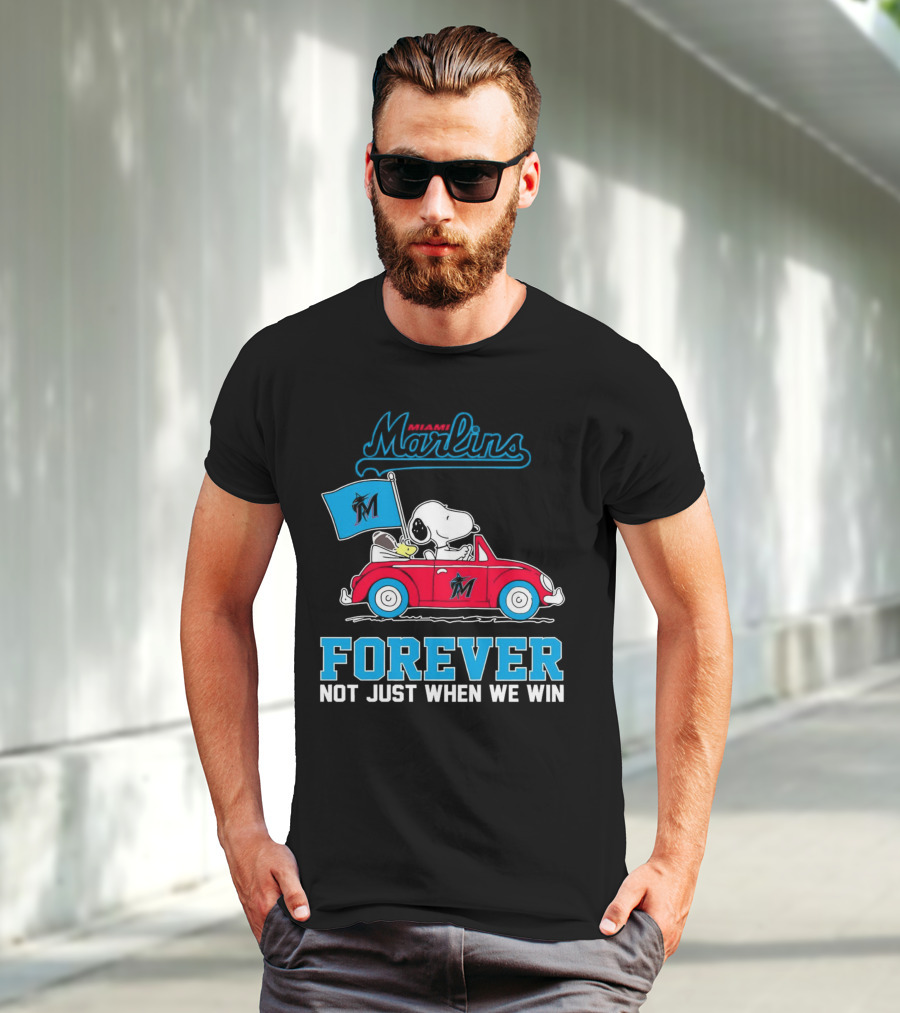 Snoopy Miami Marlins Forever Not Just When We Win T-Shirt