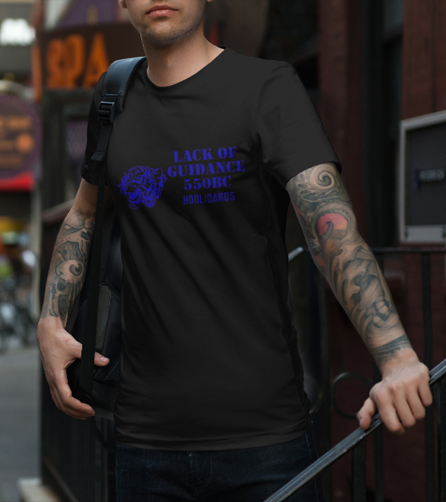 Lack Of Guidance 550BC Hoolicards Tiger Face T-Shirt