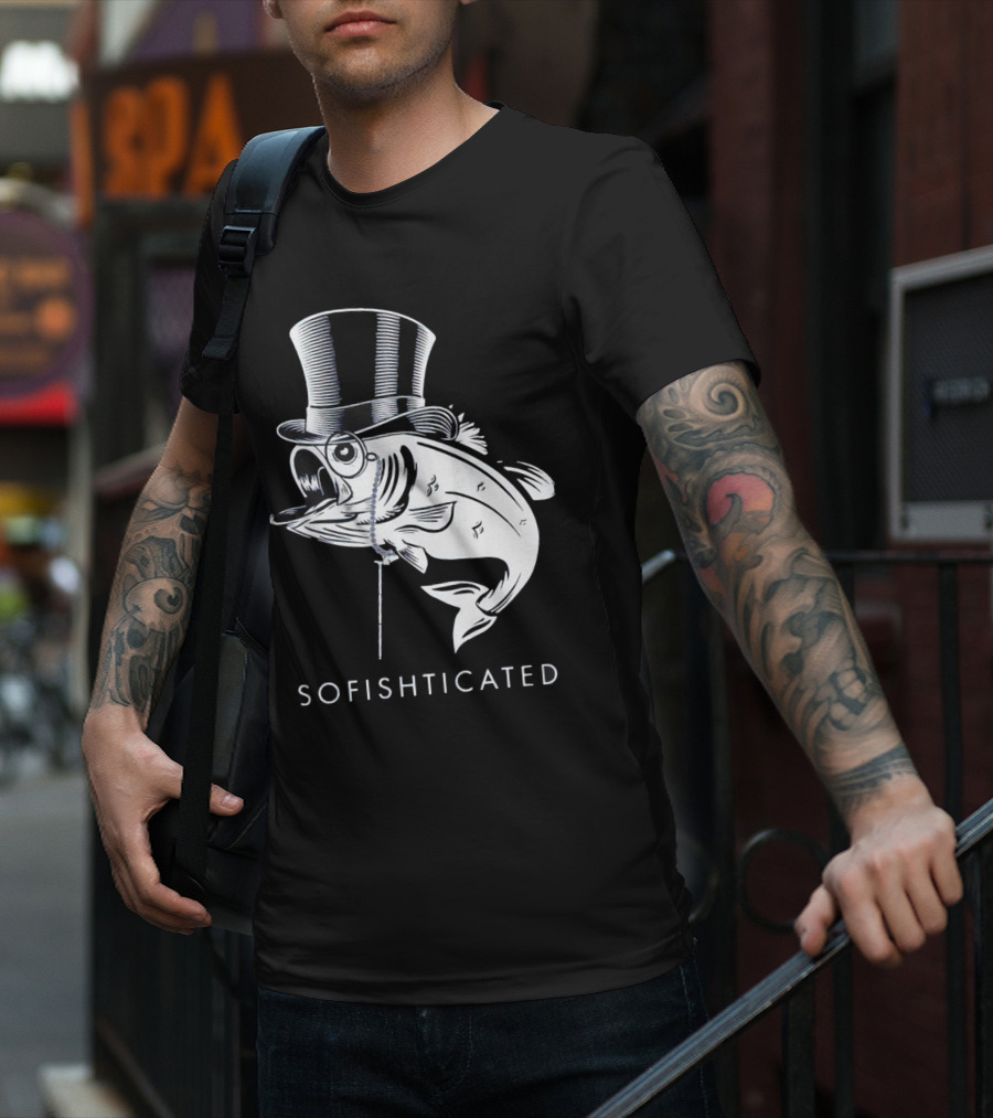 Sofishticated Fish In Top Hat And Monocle T-Shirt