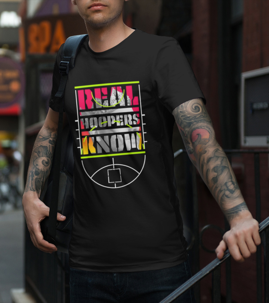 Real Hoopers Know Basketball Court T-Shirt