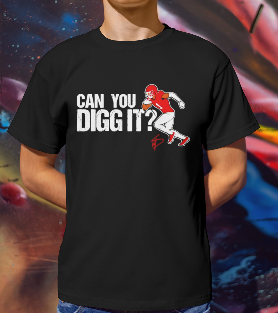 Can You Digg It Houston Football Stefon Diggs Player Running T-Shirt