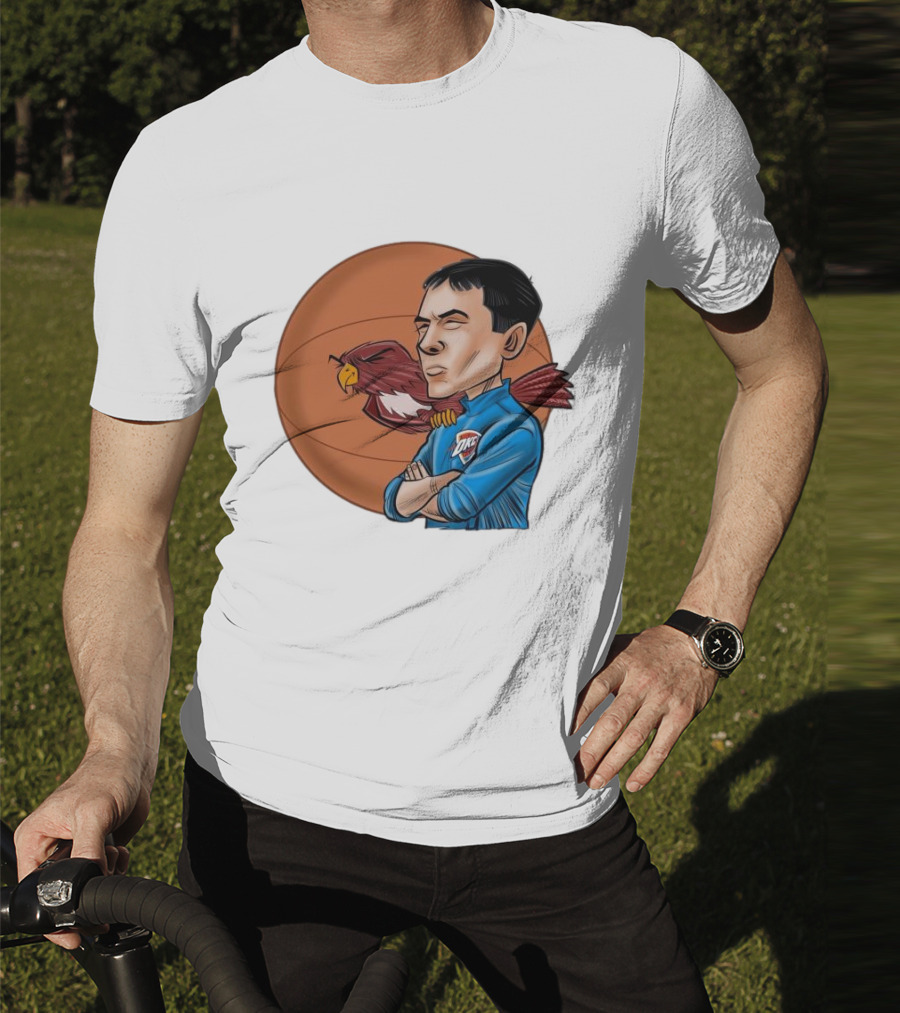 Mark Daigneault OKC Thunder Red-Tailed Hawk Eyes Basketball T-Shirt