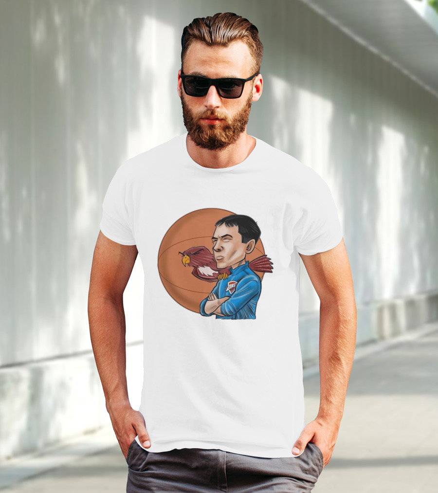 Mark Daigneault OKC Thunder Red-Tailed Hawk Eyes Basketball T-Shirt