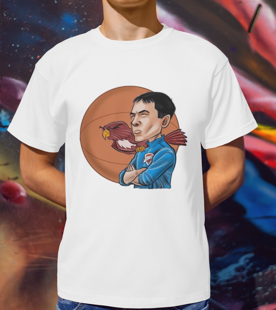 Mark Daigneault OKC Thunder Red-Tailed Hawk Eyes Basketball T-Shirt