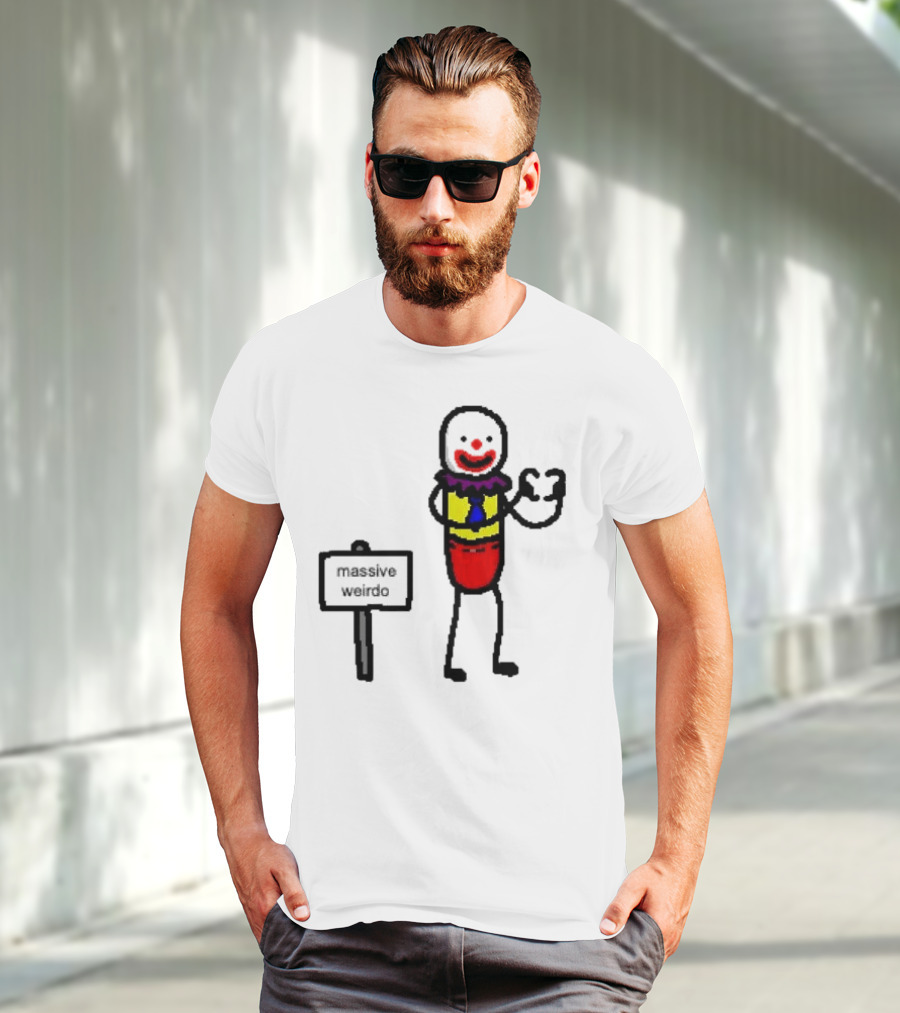 Gregg Doyel Massive Weirdo Clown Drawing T-Shirt