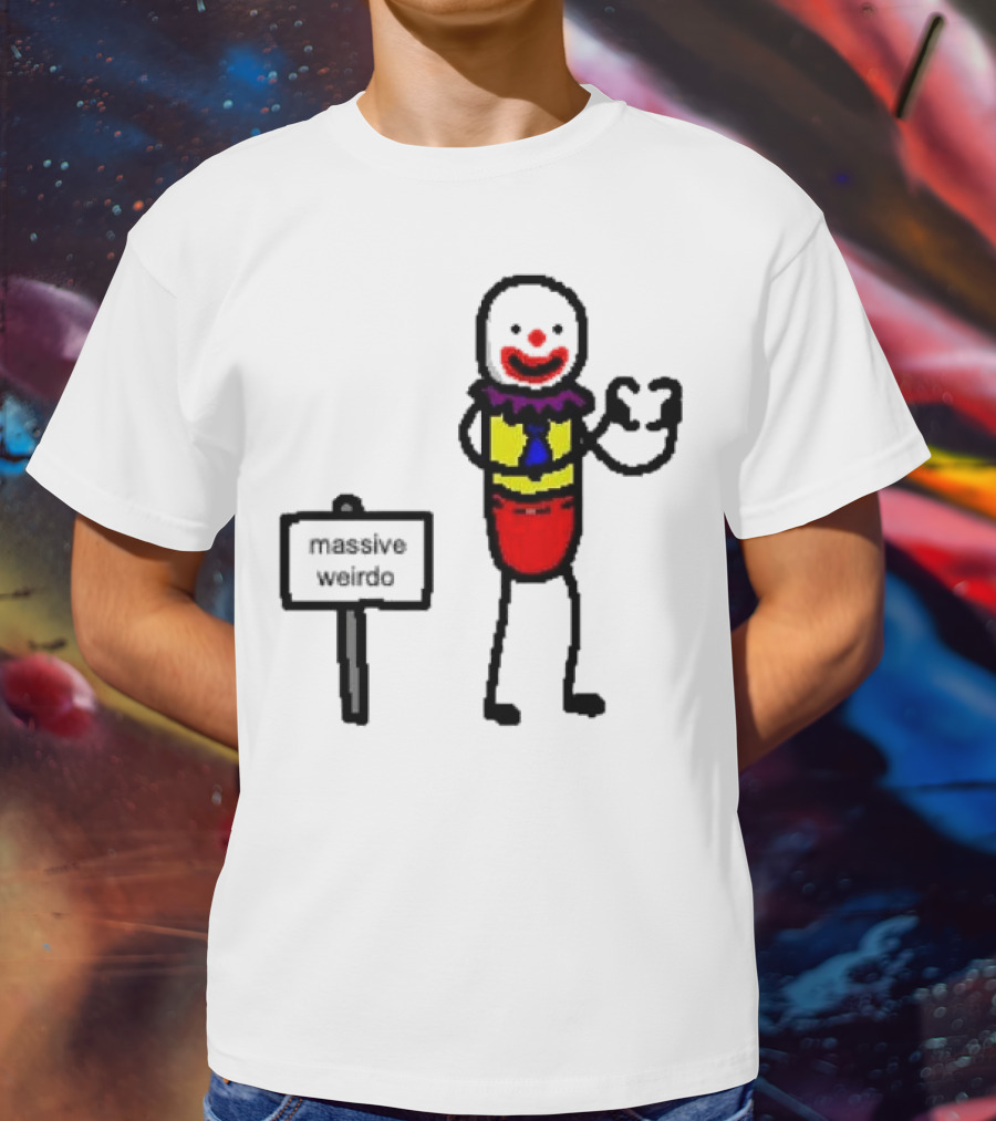 Gregg Doyel Massive Weirdo Clown Drawing T-Shirt