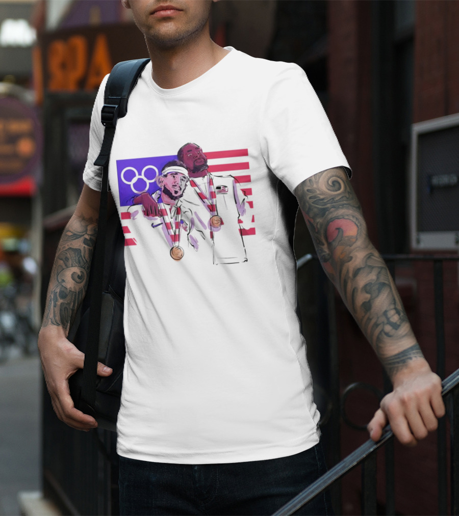 Run It Back Devin Booker Kevin Durant Phoenix Suns USA Olympics Medals T-Shirt