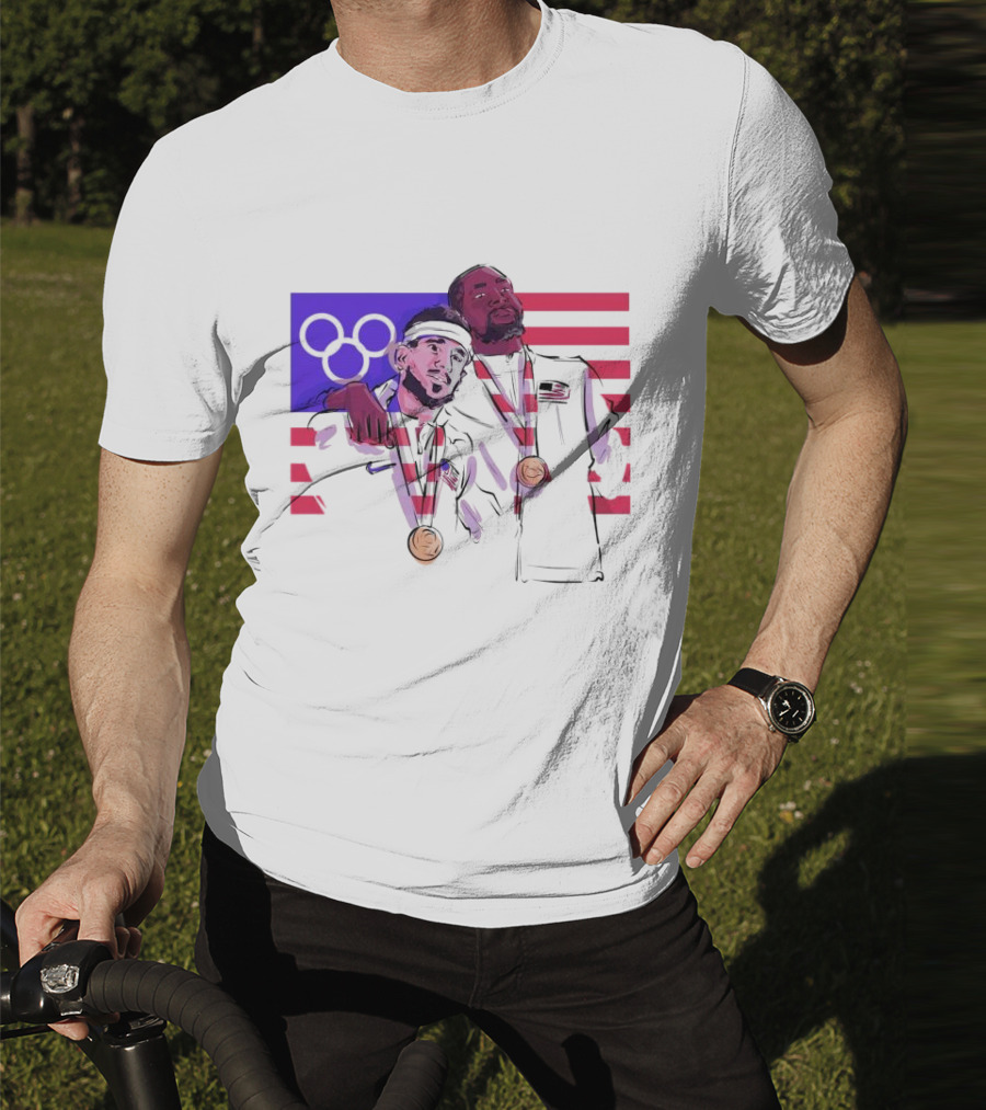 Run It Back Devin Booker Kevin Durant Phoenix Suns USA Olympics Medals T-Shirt