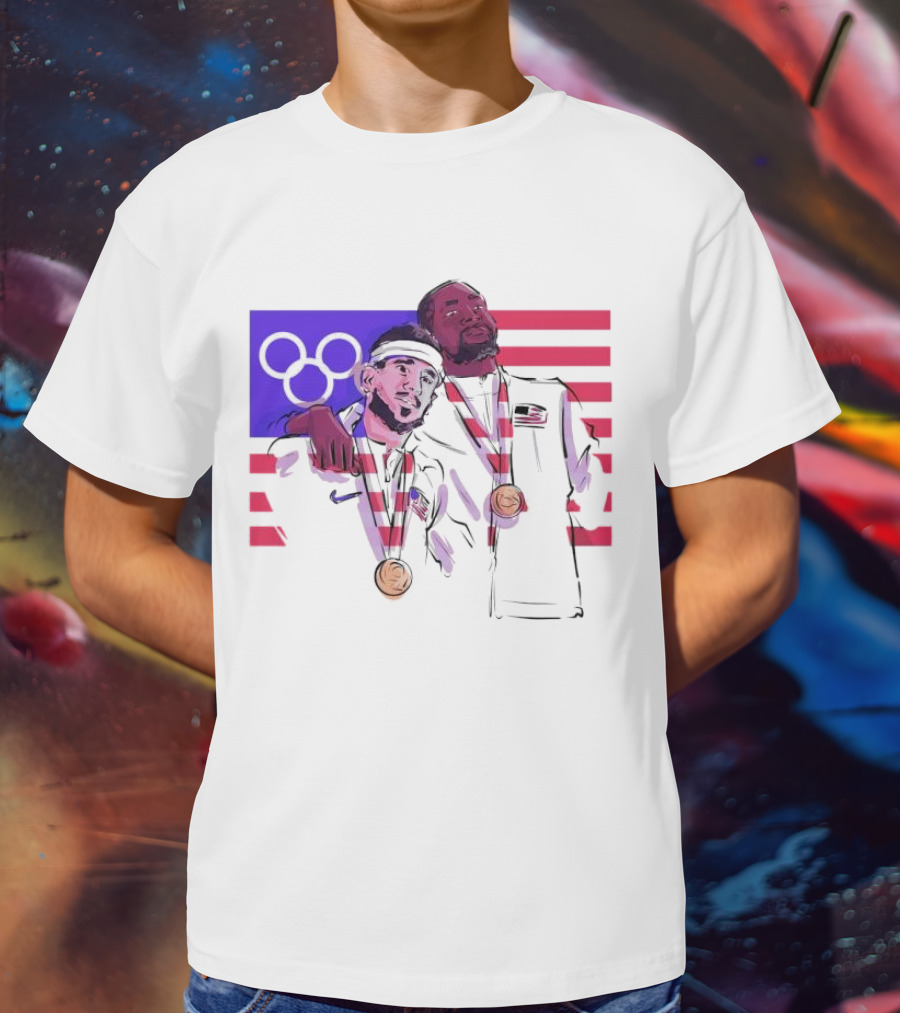 Run It Back Devin Booker Kevin Durant Phoenix Suns USA Olympics Medals T-Shirt