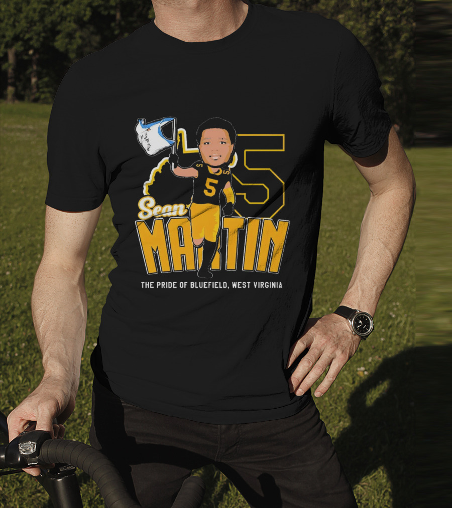 Sean Martin Number 5 The Pride Of Bluefield West Virginia Mountaineers Football T-Shirt