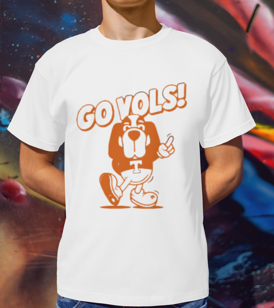 Smokey Tennessee Go Vols Mascot With Orange Dog And T T-Shirt