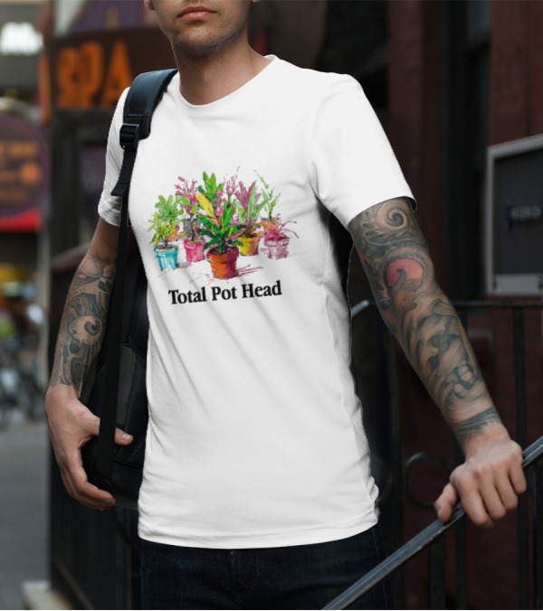 Total Pot Head Colorful Potted Plants T-Shirt