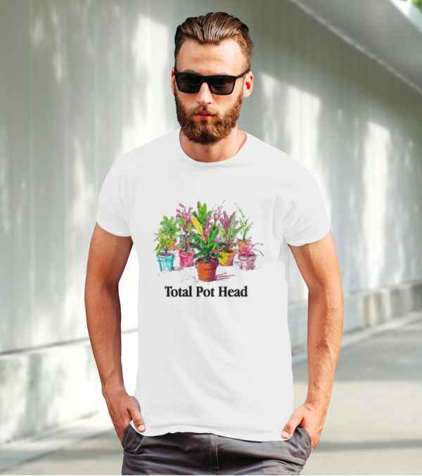 Total Pot Head Colorful Potted Plants T-Shirt