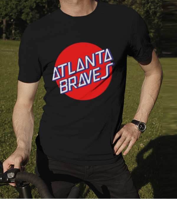 Matt Olson Santa Cruz Skateboards Atlanta Braves Logo Red Circle T-Shirt