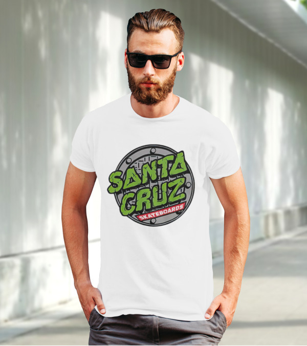 Santa Cruz Skateboards Teenage Mutant Ninja Turtles Manhole Cover T-Shirt