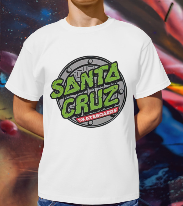 Santa Cruz Skateboards Teenage Mutant Ninja Turtles Manhole Cover T-Shirt