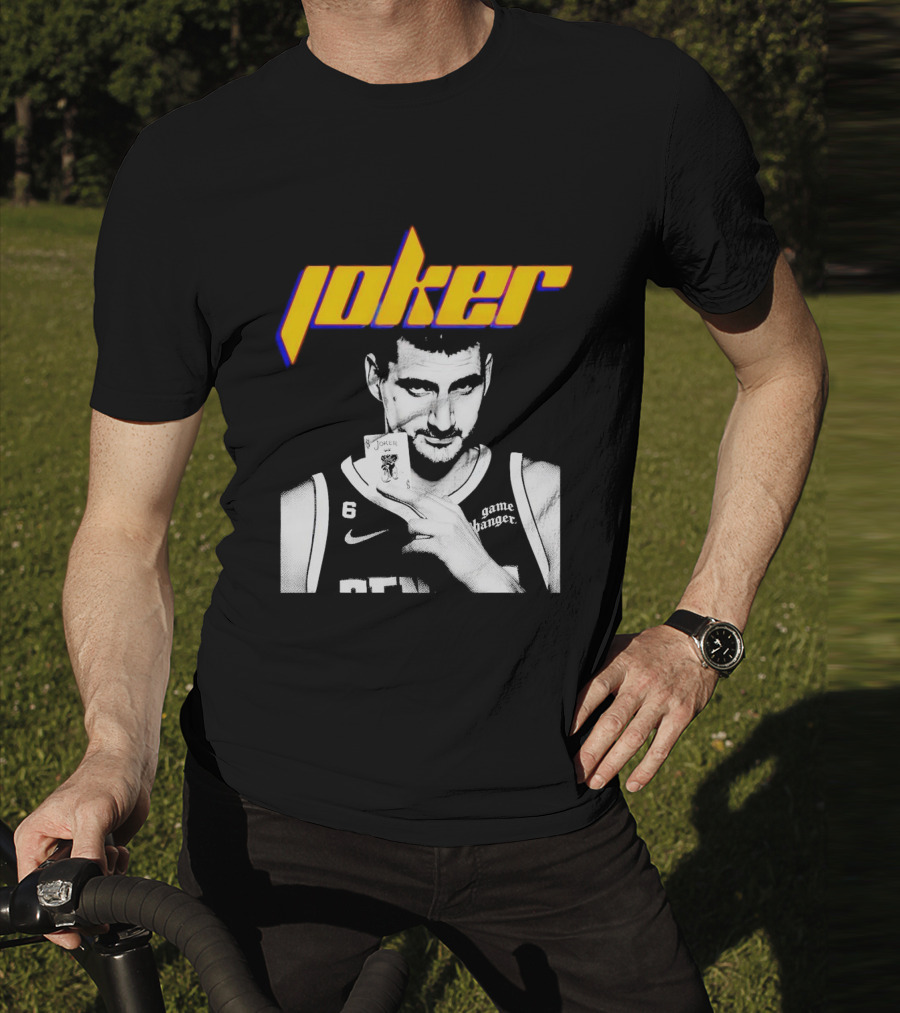Nikola Jokic Joker Card Game Changer 6 Denver Basketball T-Shirt