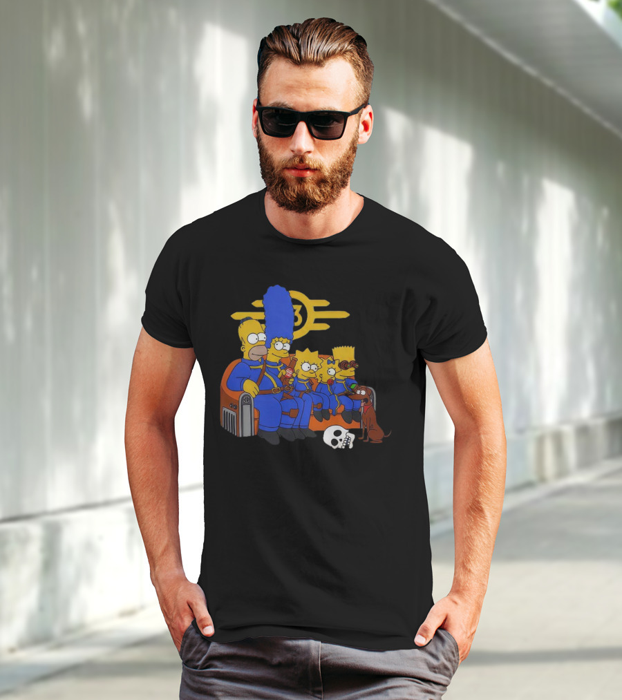 The Simpsons Fallout Vault-Tec Nuclear Family Crossover T-Shirt