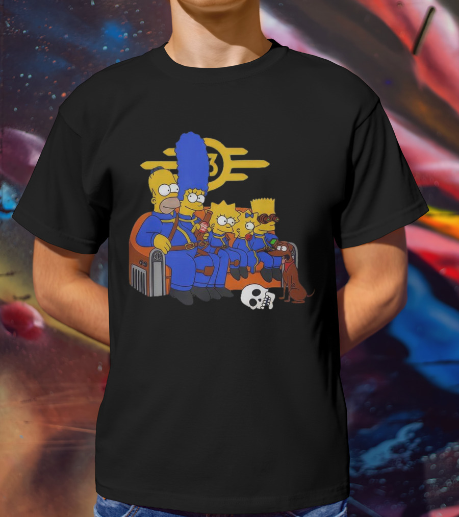 The Simpsons Fallout Vault-Tec Nuclear Family Crossover T-Shirt
