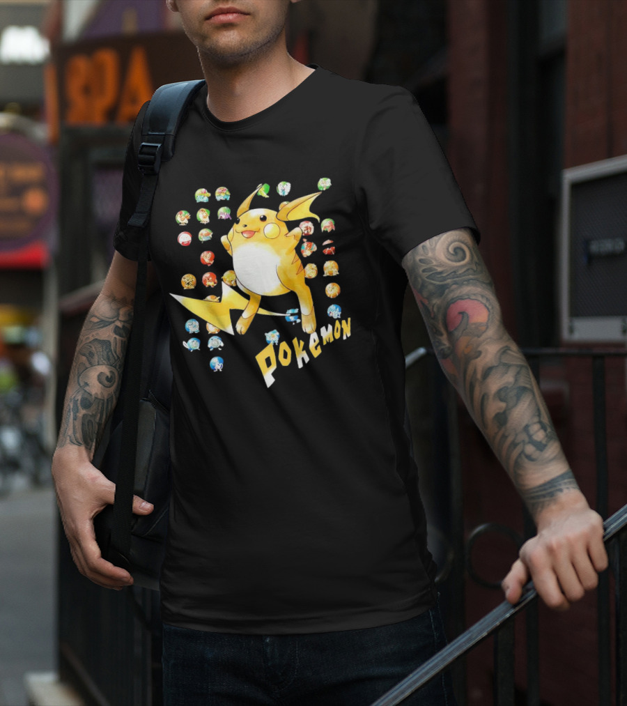 Pokemon Pikachu And Classic Characters Collection T-Shirt