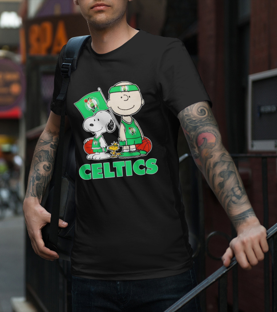 Celtics Snoopy And Charlie Brown Basketball Team Spirit T-Shirt