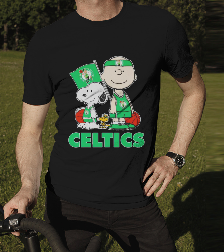 Celtics Snoopy And Charlie Brown Basketball Team Spirit T-Shirt