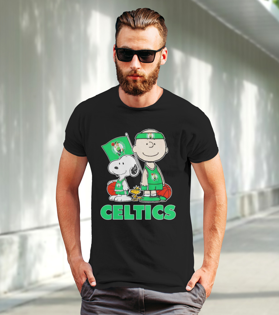 Celtics Snoopy And Charlie Brown Basketball Team Spirit T-Shirt
