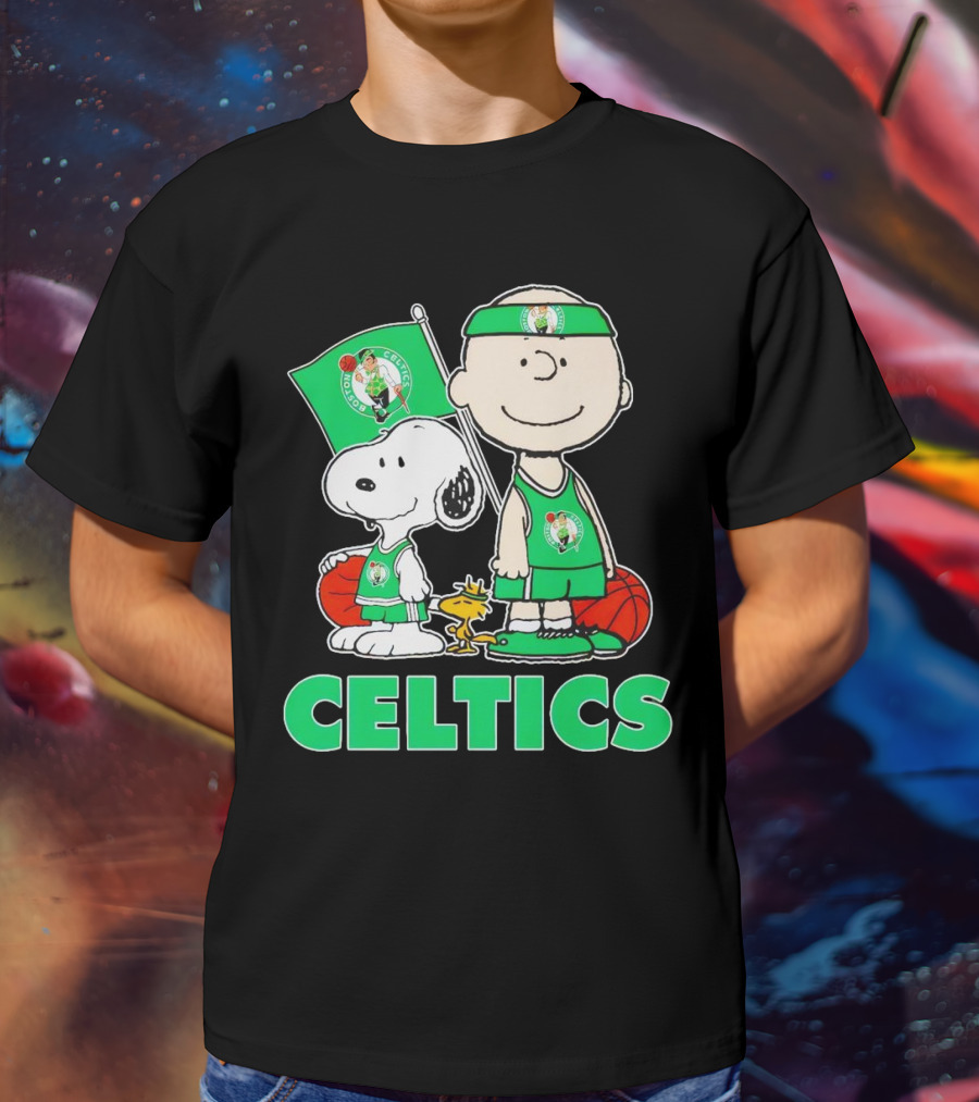 Celtics Snoopy And Charlie Brown Basketball Team Spirit T-Shirt