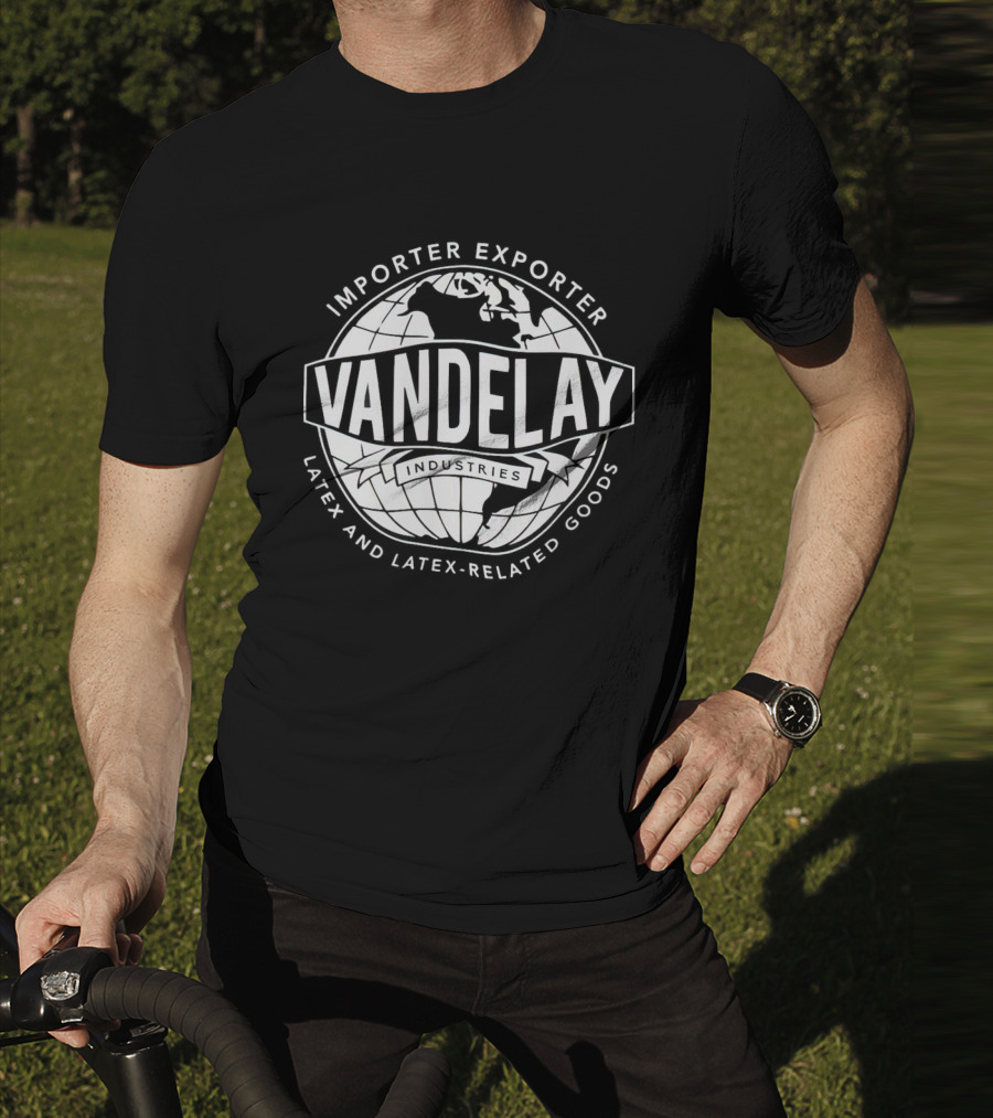 Vandelay Industries Importer Exporter Latex And Latex-Related Goods Globe T-Shirt