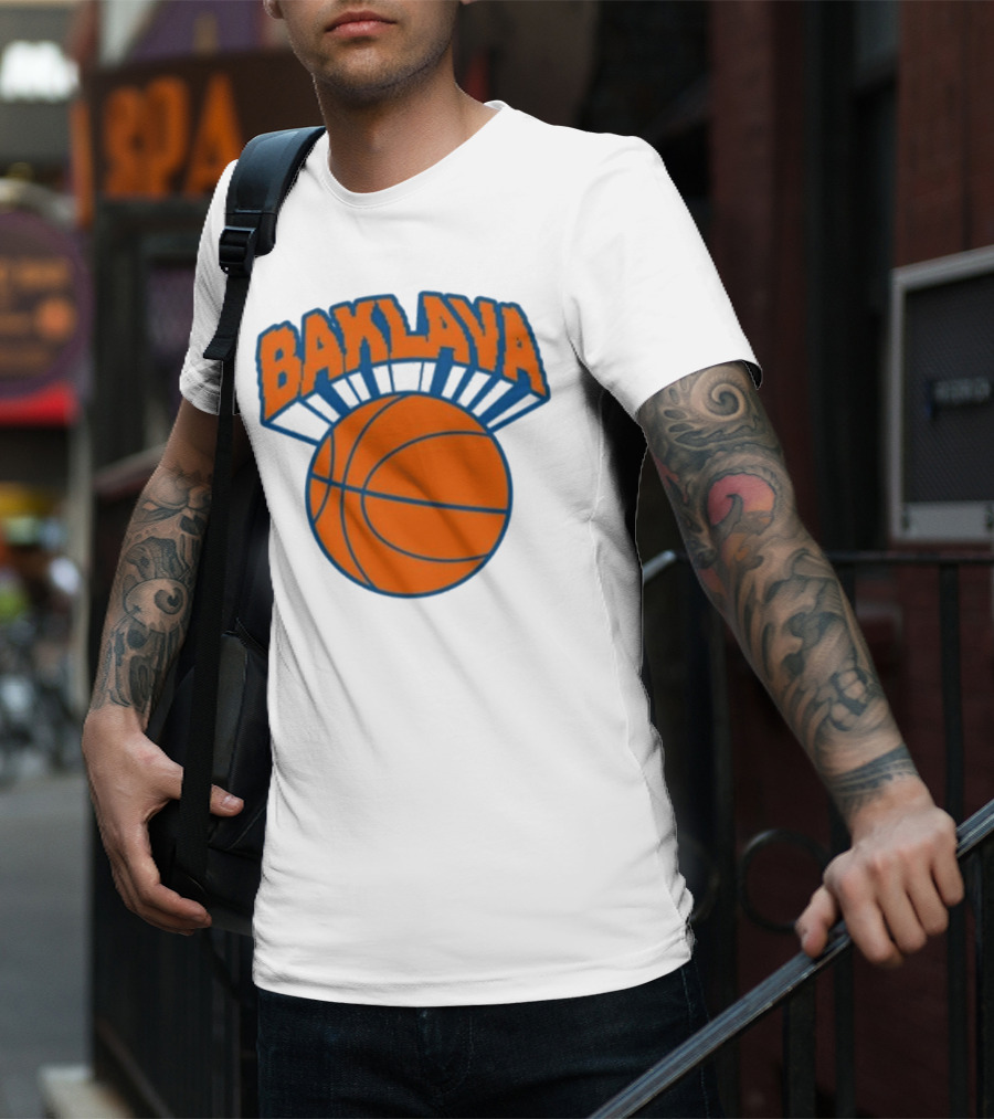 Bronson Baklava NY Knicks Basketball T-Shirt