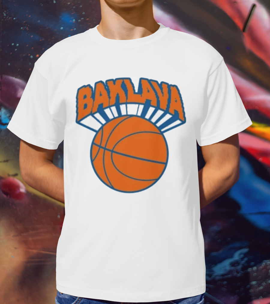 Bronson Baklava NY Knicks Basketball T-Shirt