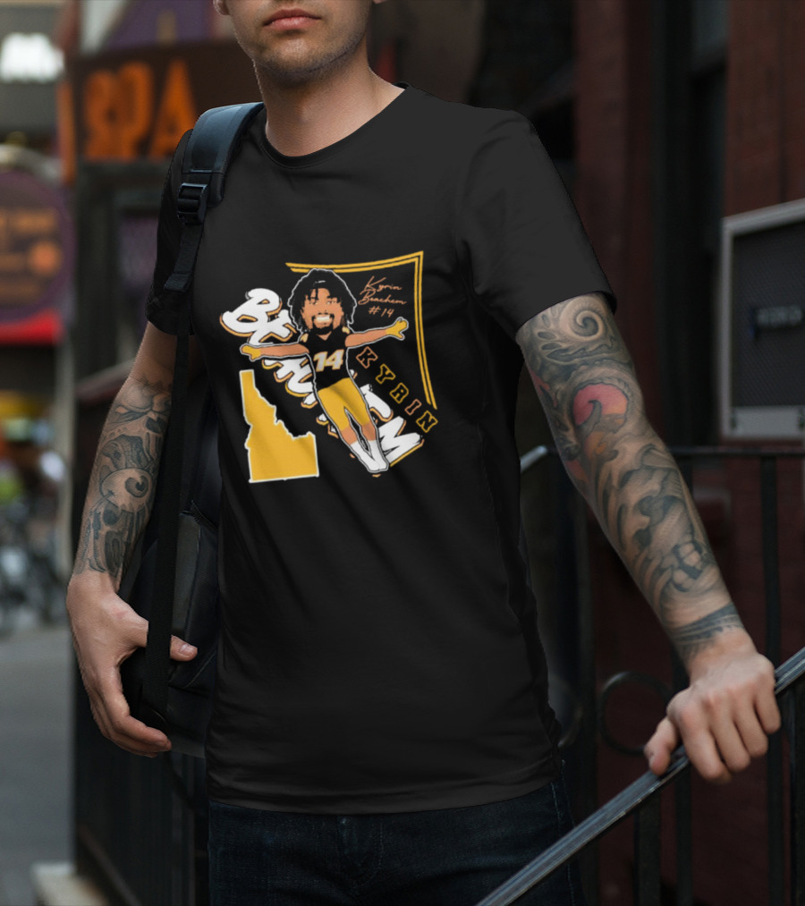Kyrin Beachem #14 Idaho Vandals Football Kyrin Signature T-Shirt