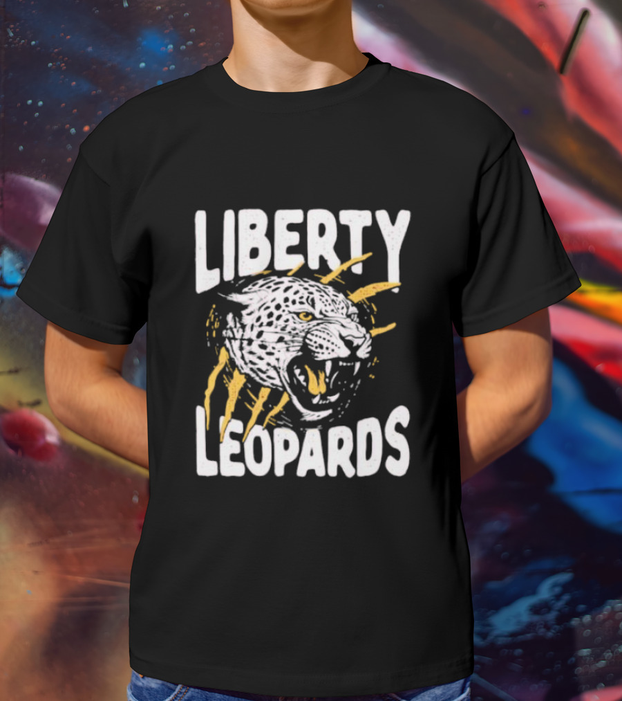 LIBERTY LEOPARDS Fierce Leopards Head With Claw Marks T-Shirt