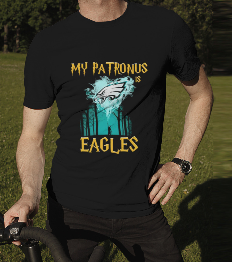 My Patronus Is Philadelphia Eagles Forest Scene Football Fan Magic Charm T-Shirt