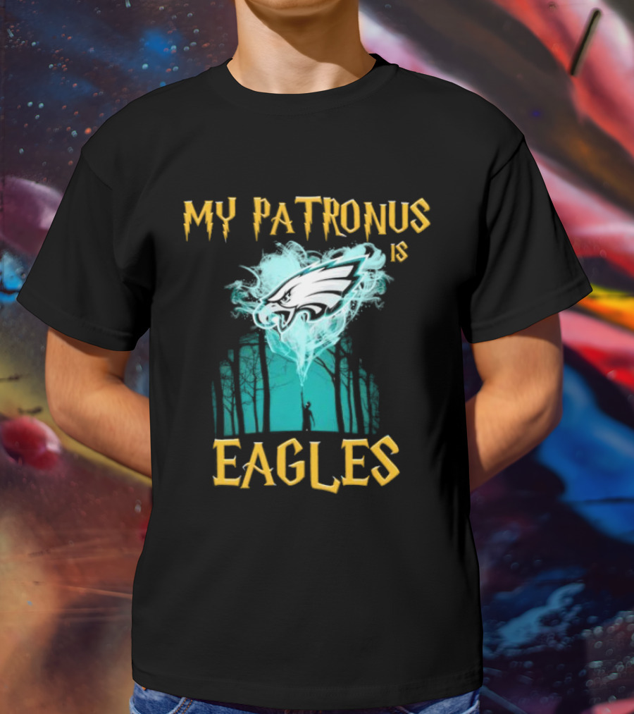 My Patronus Is Philadelphia Eagles Forest Scene Football Fan Magic Charm T-Shirt