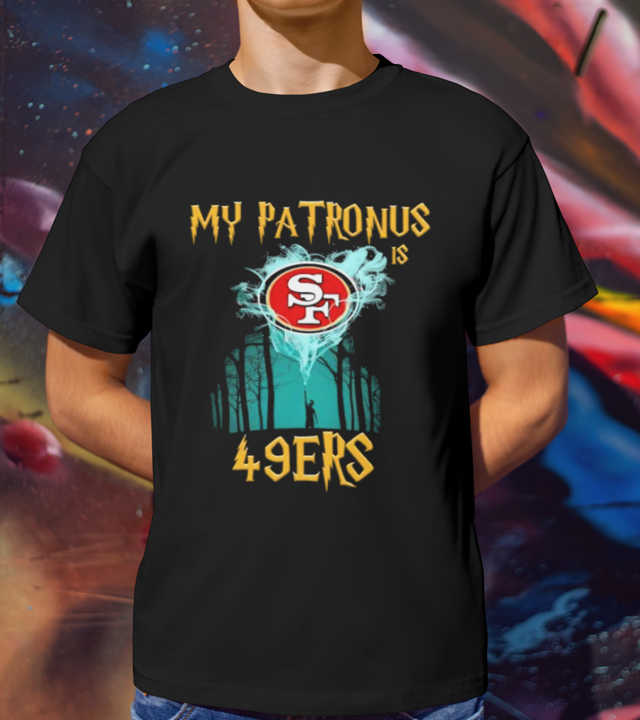 My Patronus Is San Francisco 49ers SF Logo With Forest Scene T-Shirt
