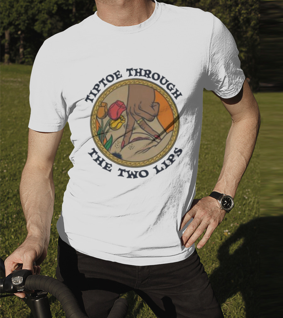 Tiptoe Through The Two Lips With Tulips And Hand Gesture T-Shirt