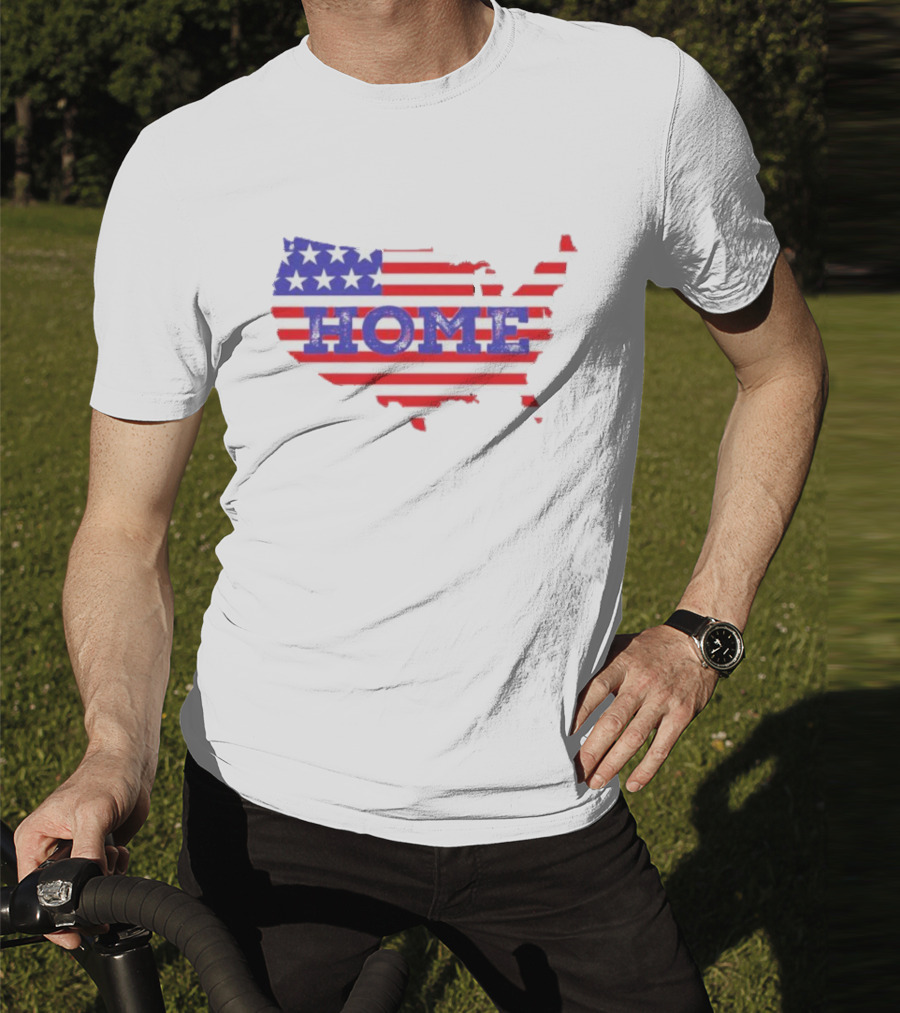 USA Map Flag Home T-Shirt